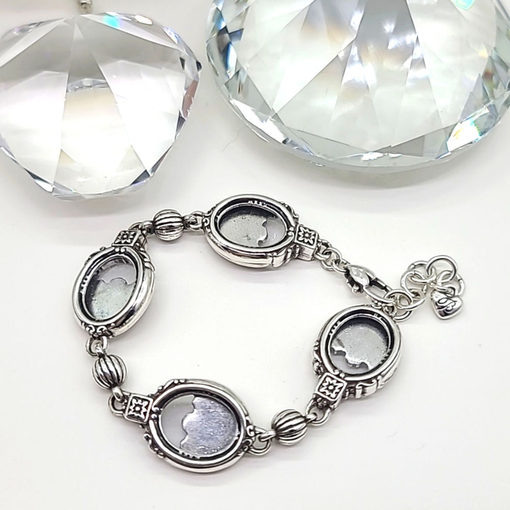 $58 Brighton "MEMORY LANE" Photo Bracelet w/ Etched Victorian Revival Details!